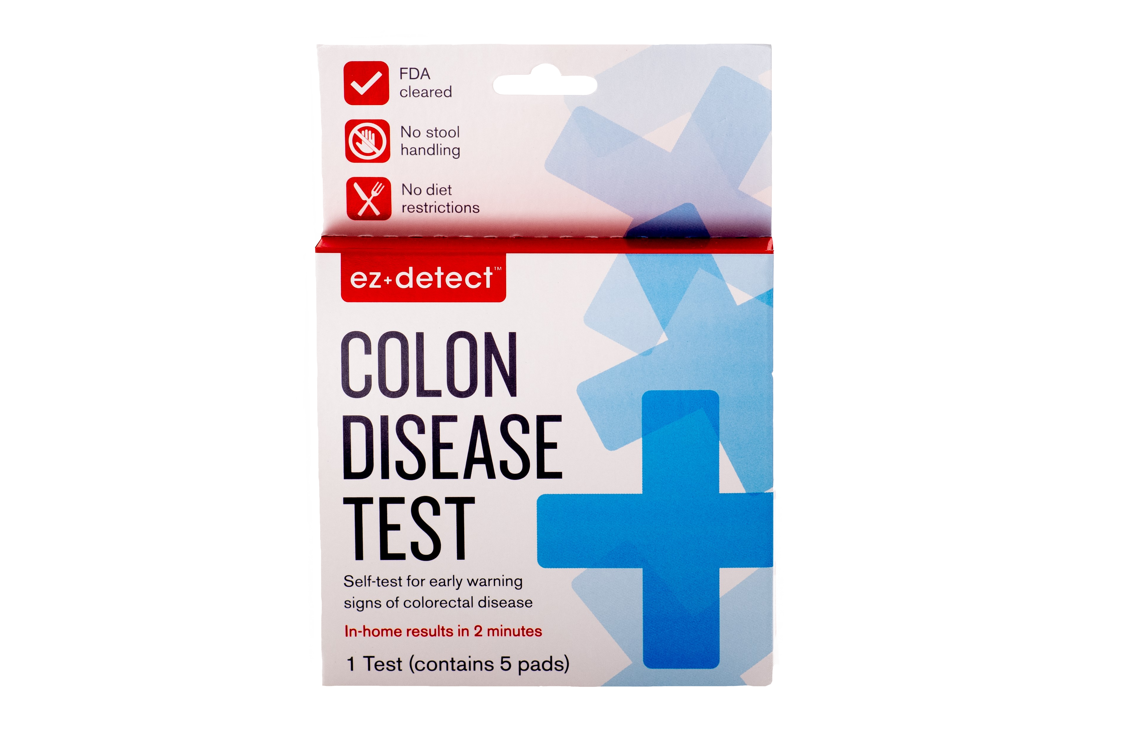 outer packaging of the EZ detect colon disease test