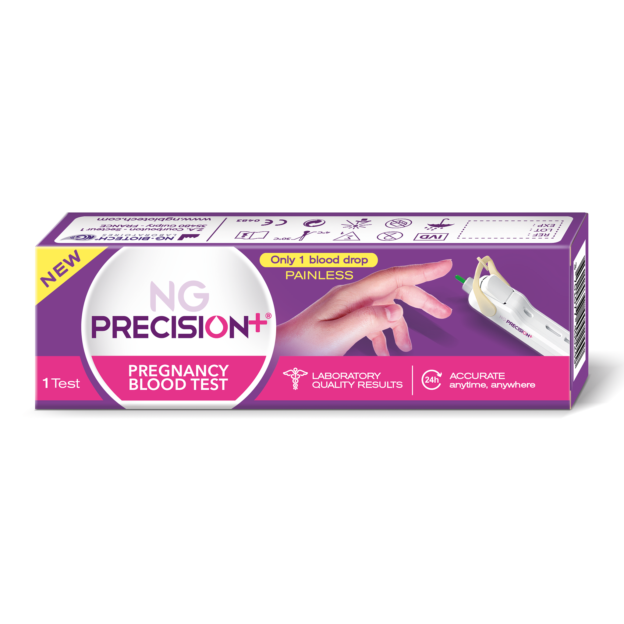 outer packaging of ng precision pregnancy test
